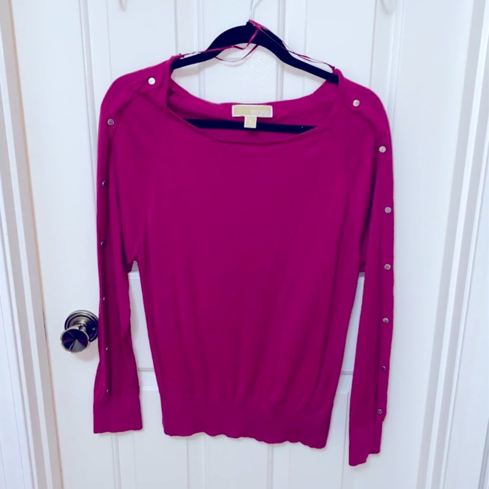 Michael Kors Long Sleeve Fine Knit Sweater